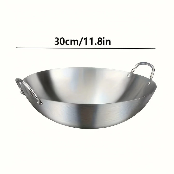 ChefMaster – Large Stainless Steel Wok with Double Handles Stornfield