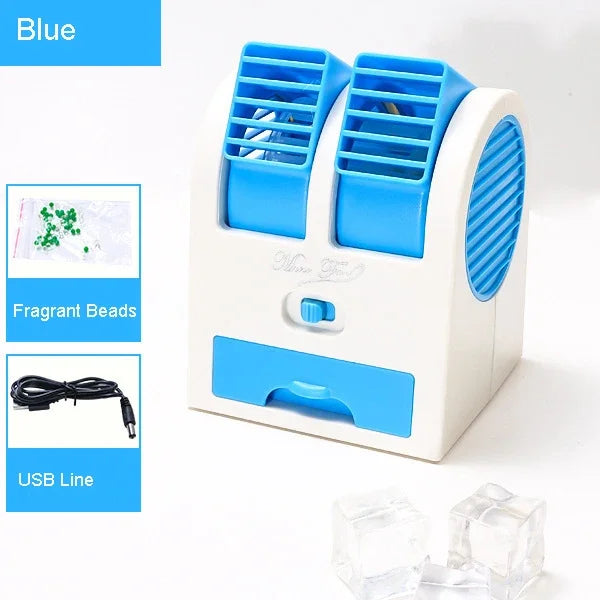 Dual-Outlet Turbo Cooling Desk Humidifier Fan | Stornfield