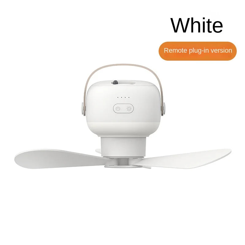 Portable Wireless Mini Ceiling Fan – USB Fan with Remote Control, Stand, Night Light for Home, Outdoor & Camping | Stornfield