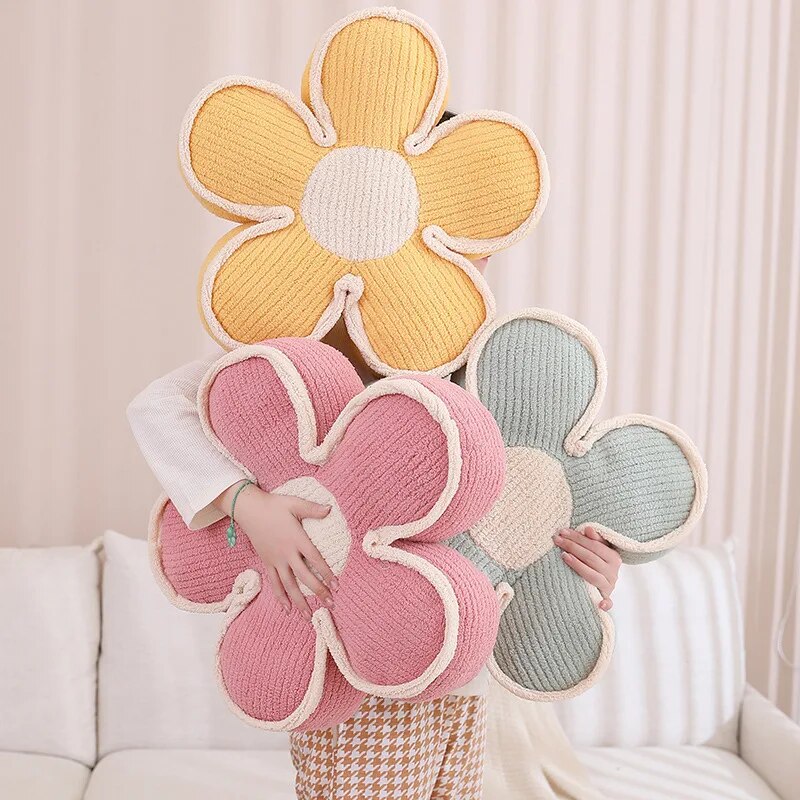 Pastel Plush Flower Cushion | Stornfield