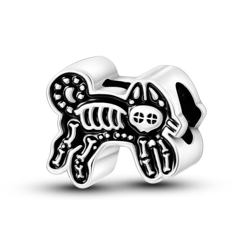 Stornfield | 925 Sterling Silver Charms, Leopard Gold Beads, Colorful Chameleon Rhino Lion Beetle Cat Pendant Compatible with Original Pandora Bracelet Jewelry