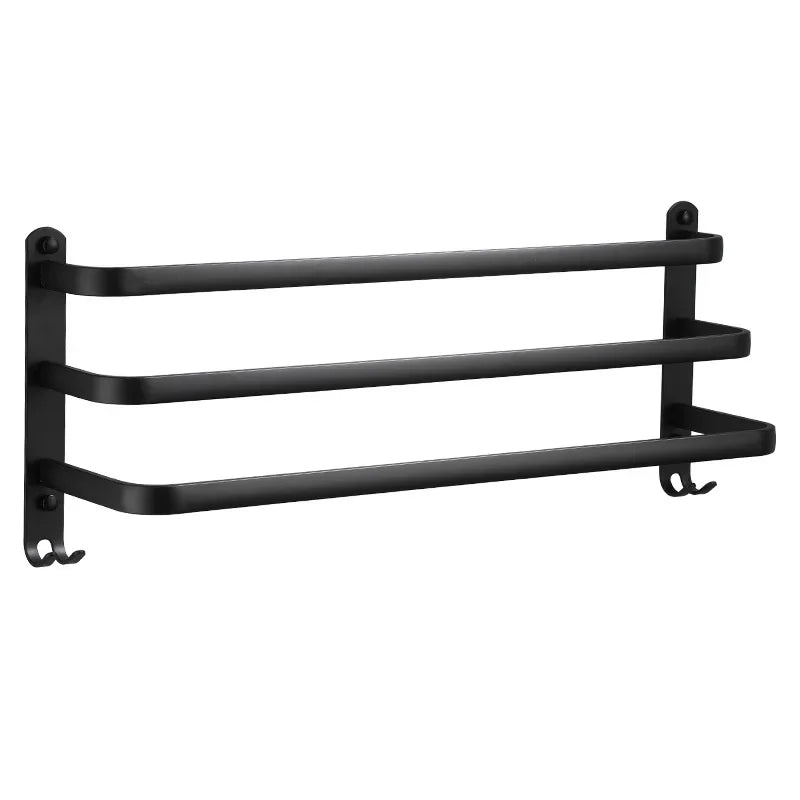 Fester Towel Holder - Black Aluminum | Screw Mount Stornfield