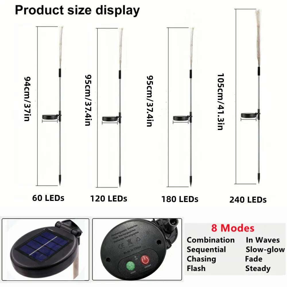 LED Solar Firework Fairy Outdoor Pathway Lights | Stornfield