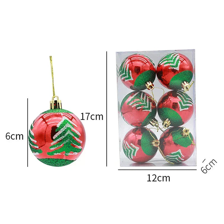 Elegant Snowflake Christmas Baubles Set – High-quality Christmas ornaments in red, white and gold, perfect for festive tree decoration at Christmas | Stornfield
