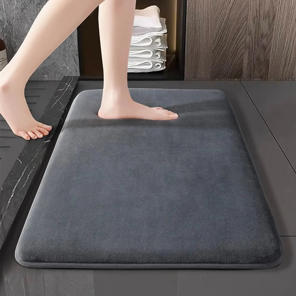 Ultra Absorbent Nordic Bath Mat Shower Room Floor Mat Super Anti-Slip Cushioned Soft Velvet Shower Mat For Washroom | Stornfield