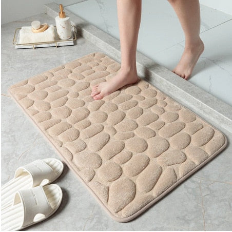 Embossed Non-slip Bathmat with Memory Foam Comfort | Stornfield