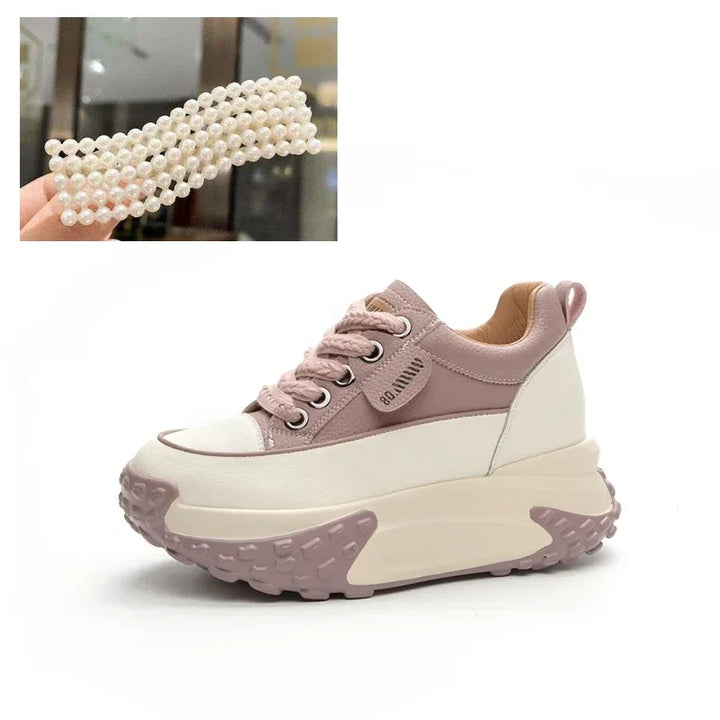 Stornfield | 7 cm Platform Wedge Sneakers made of Leather