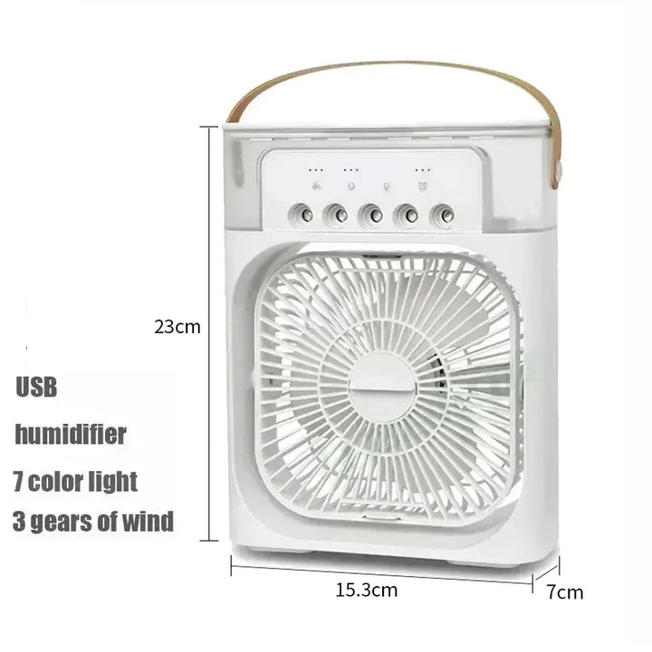 3-in-1 Mini Air Cooler Fan – Portable Household Air Conditioner with LED Night Light, Humidifier, and Adjustable Air for Home & Office | Stornfield