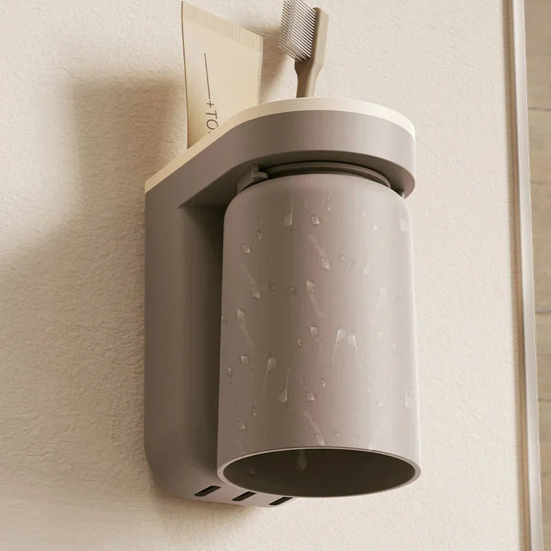 DuoClean 2-in-1 Wall Mount for Toothbrush and Cup – Clever Drill-Free Storage Stornfield
