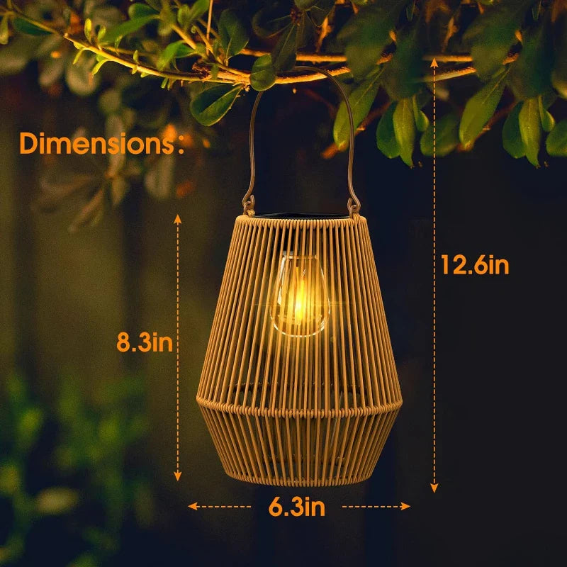 Stornfield Solar Rattan Lantern