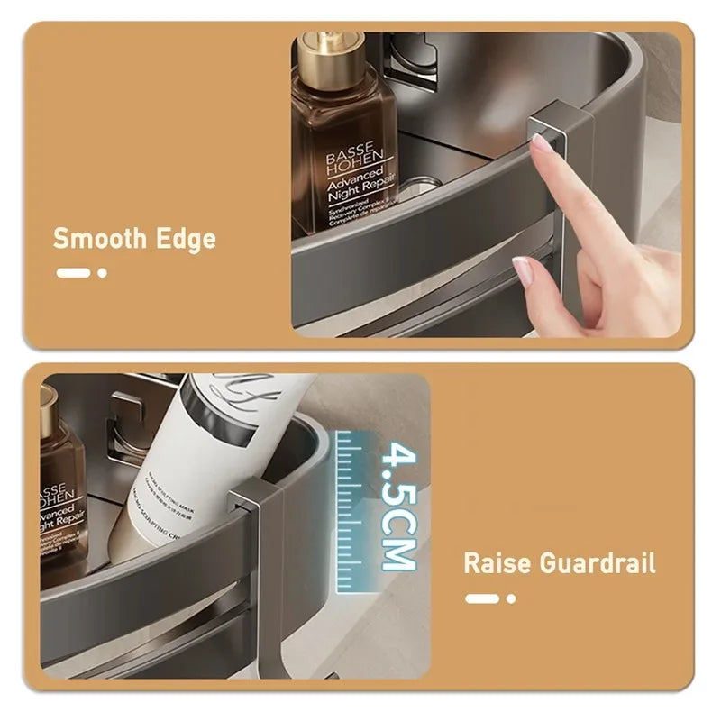 AquaGrip – Luxury Suction Cup Bath Shelf, No Drilling Required Stornfield