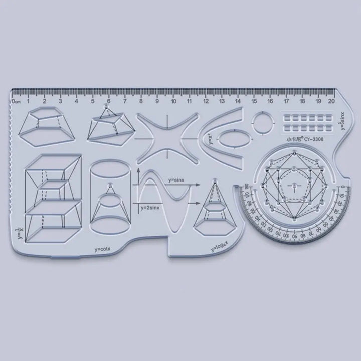 Math Genius Multi-Angle Drawing Precision Ruler | Stornfield