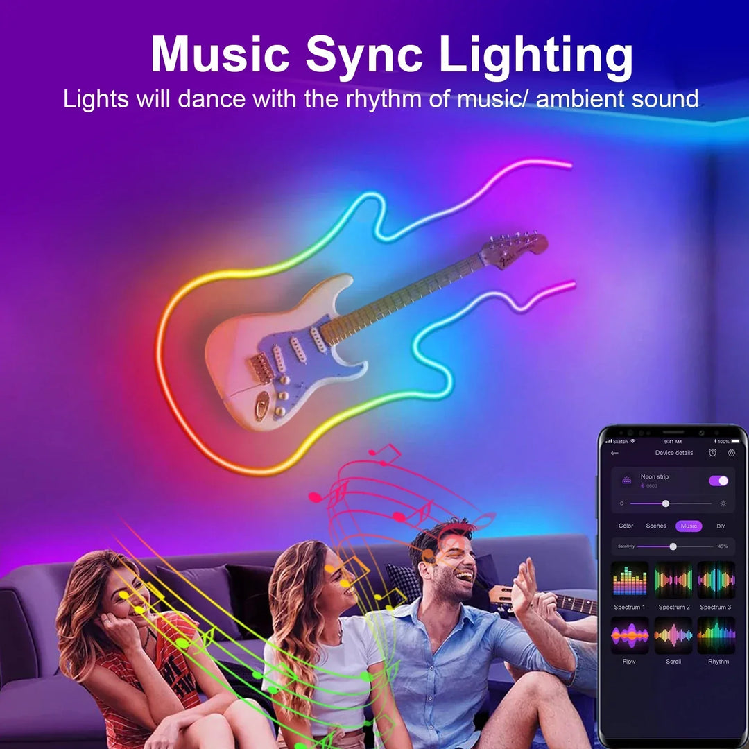 LED RGB Strip - Neon Ambient - Music Synchronization - USB - TV and Bedroom Decoration | Stornfield
