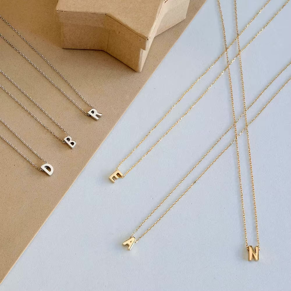 Stornfield | Dainty Minimal Letter Initial Necklace