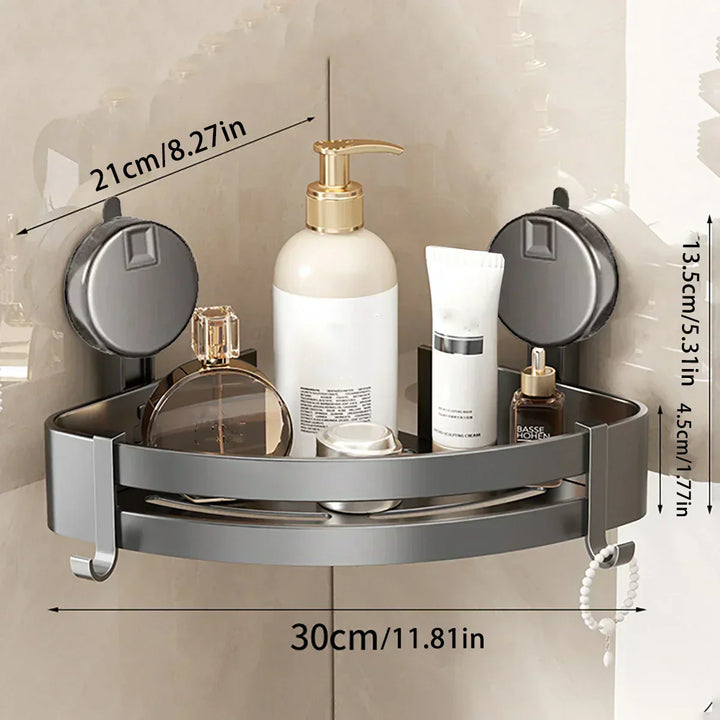 Hoekora Bathroom Organizer with Suction Cups Without Drilling | Stornfield