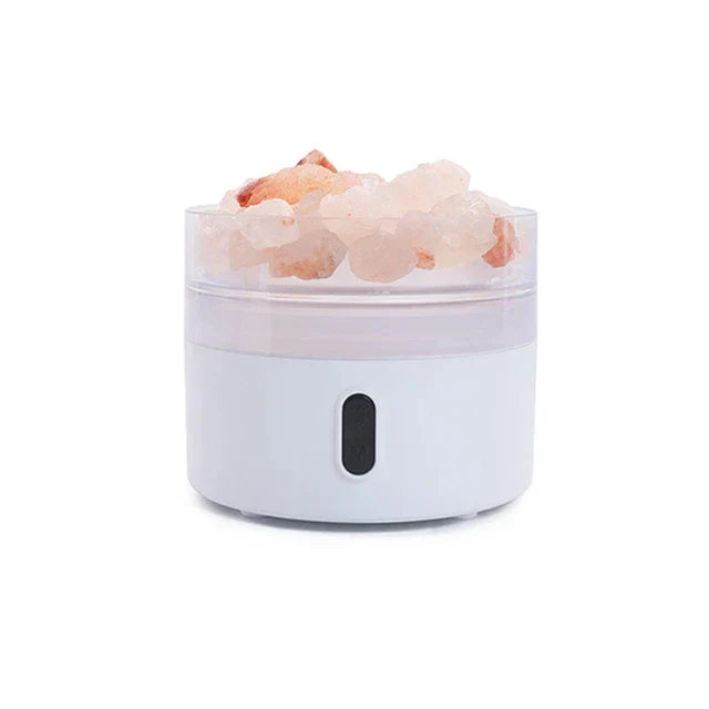 Stornfield | Salt Lamp Diffuser - USB Ultrasonic Essential Oil Humidifier with Himalayan Salt Crystals and Night Light