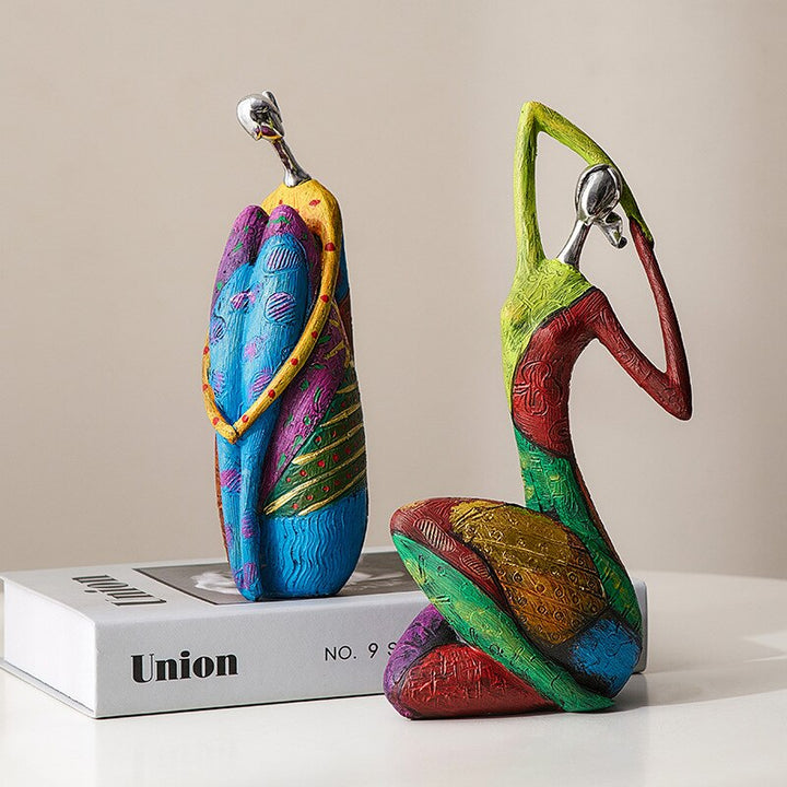 Stornfield | Abstract Art Sculpture Female Figurines for Interior Statue in Resin Color Modern Home Decor Figurines Decorative Gifts