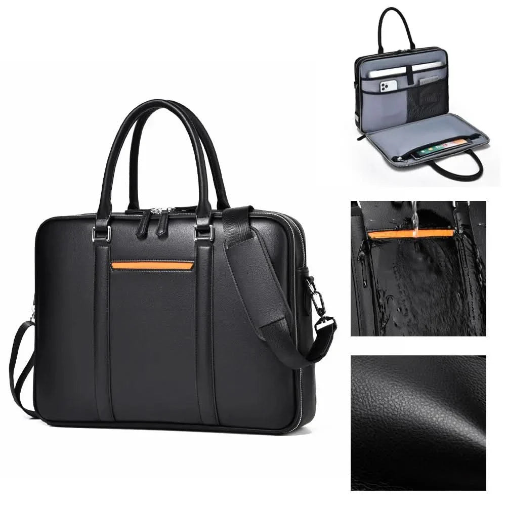 Stornfield | Manhattan Leather Business Laptop Briefcase Crossbody Handbag