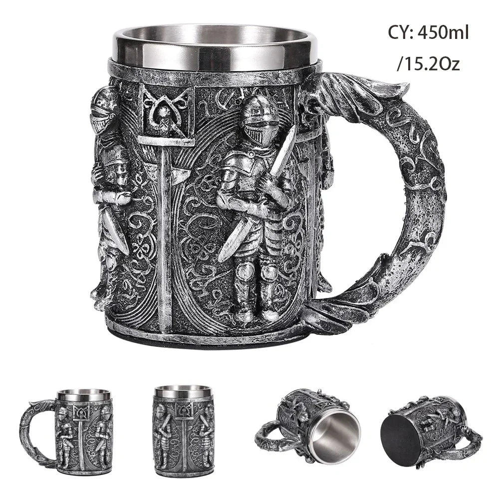 Stornfield | Medieval Dragon Stainless Steel Resin Mug as Coffee Mug or Tea Mug