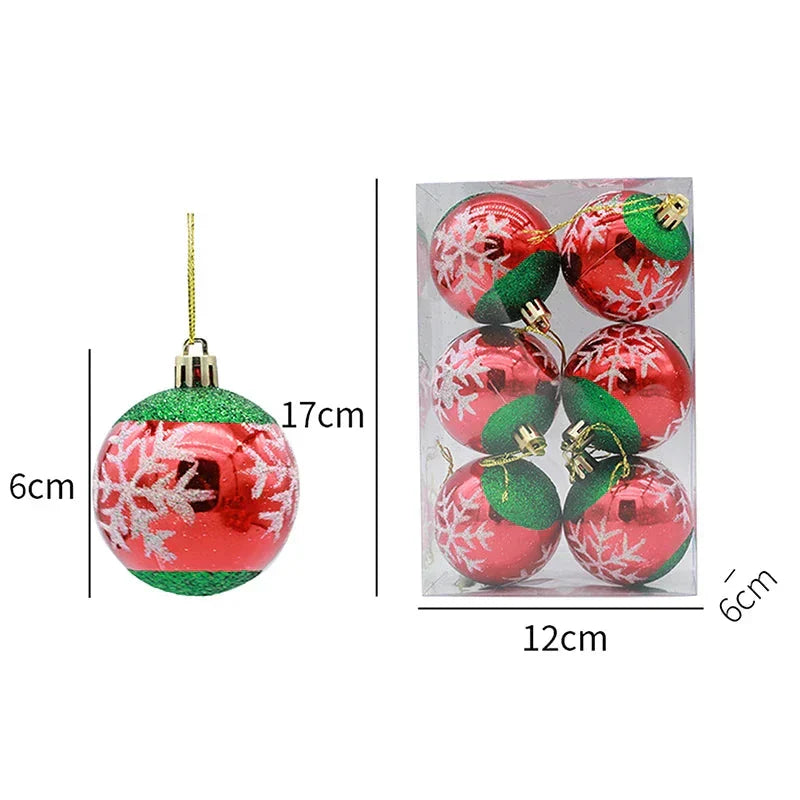 Elegant Snowflake Christmas Baubles Set – High-quality Christmas ornaments in red, white and gold, perfect for festive tree decoration at Christmas | Stornfield