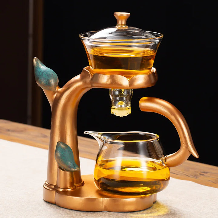 Stornfield | Kung Fu Teapot Magnetic Semi-Automatic Household Glass Tea Making Tool Tea Set