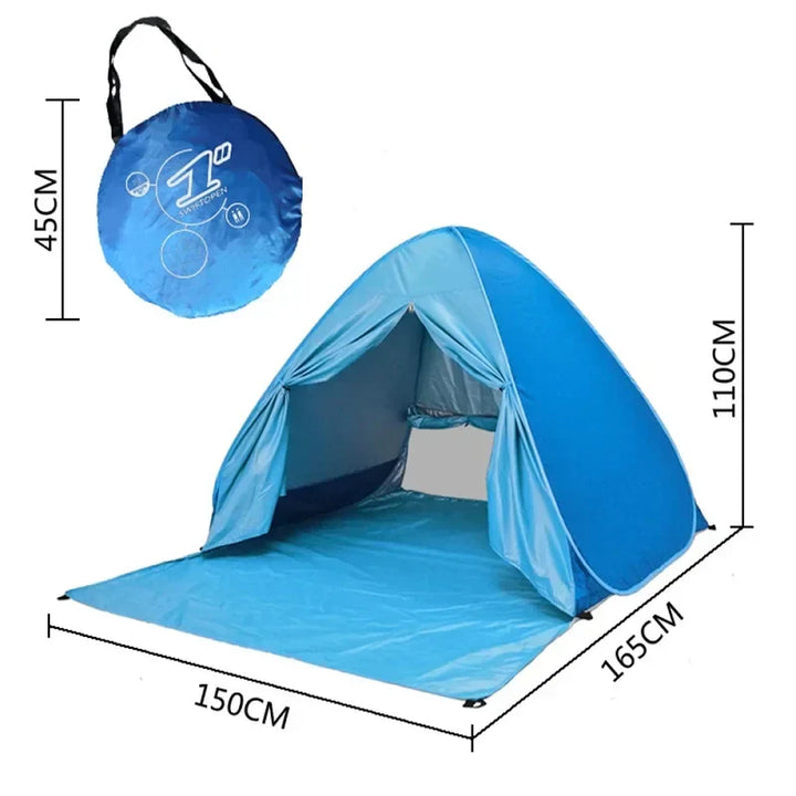 Automatic Pop-Up Ultralight Full Shade Beach Tent | Stornfield
