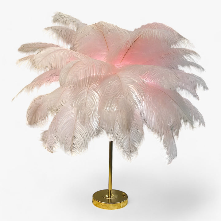 Stornfield | FeatherGlow | Touch Control Table Lamp - LED with Feathers for Weddings and Room Decor