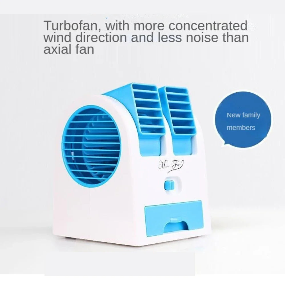 Dual-Outlet Turbo Cooling Desk Humidifier Fan | Stornfield