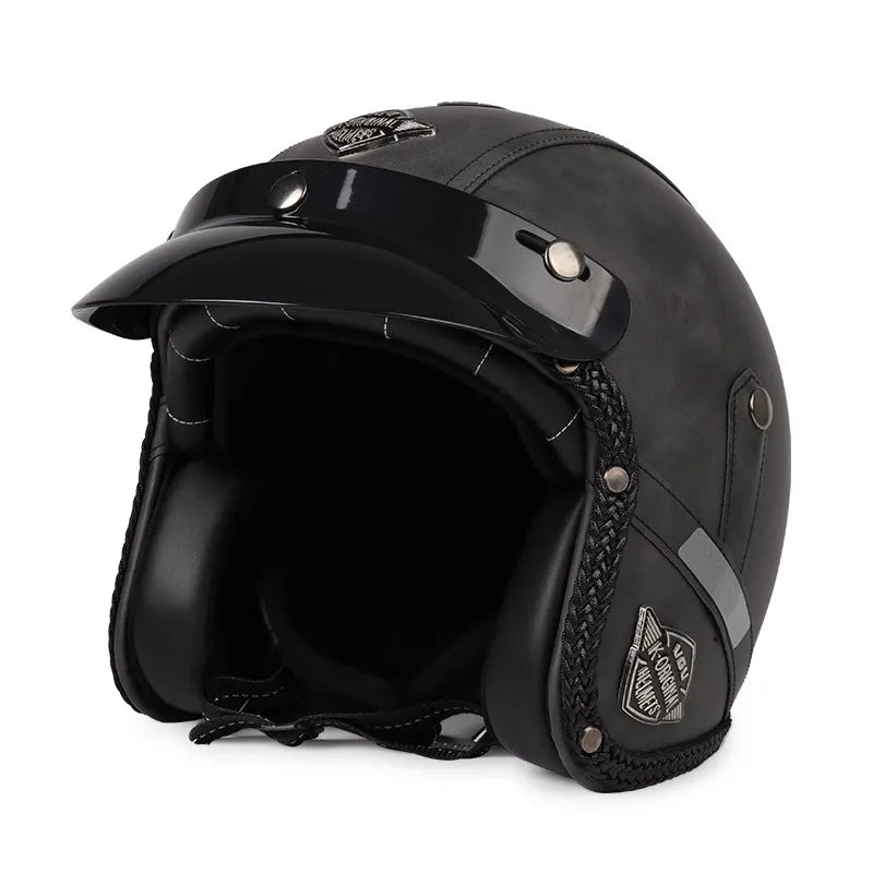 Stornfield | Retro Motorcycle Helmet – Kael – (Open Face 3/4)