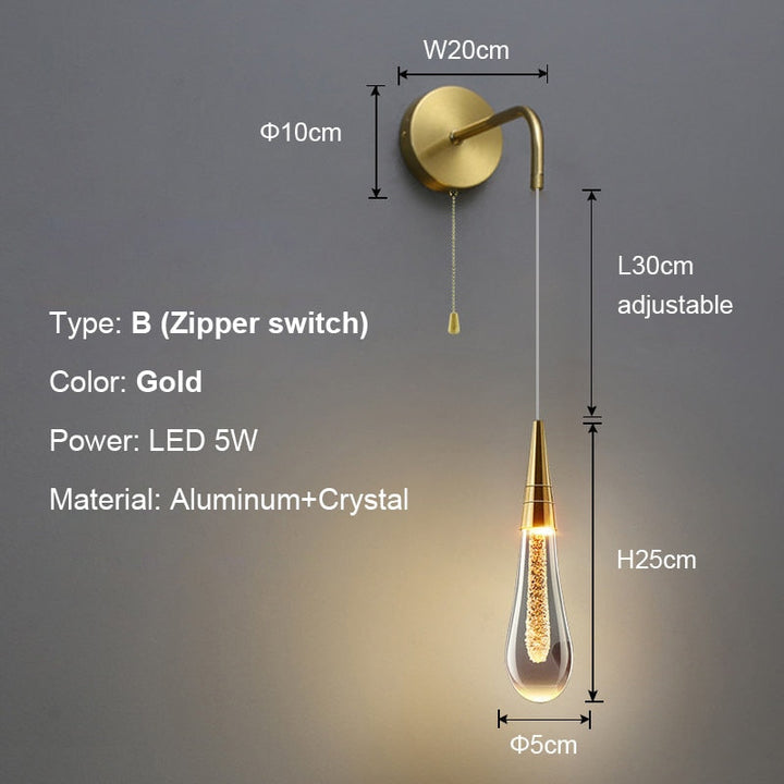 Stornfield | Luxurious Raindrop Wall Sconces