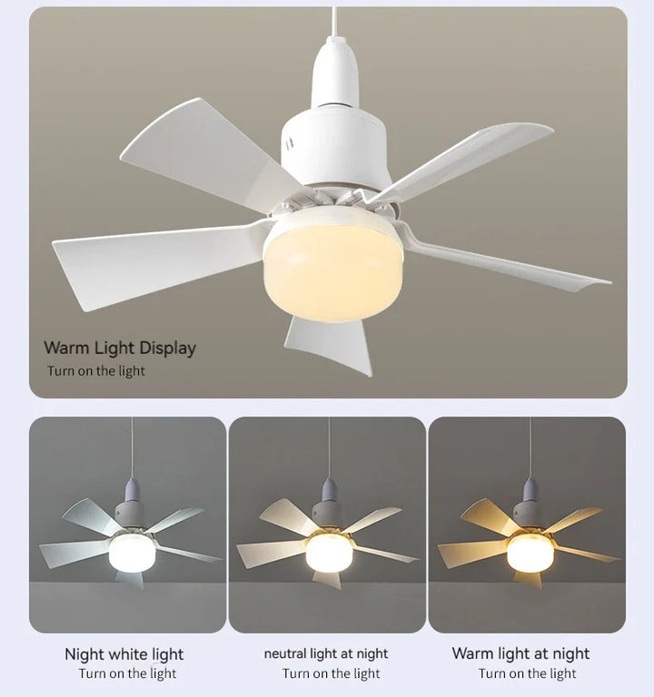 30W E27 Ceiling Fan Light with Remote - LED Dimming Function, Intelligent Silent Fan for Bedroom & Living Room | Stornfield