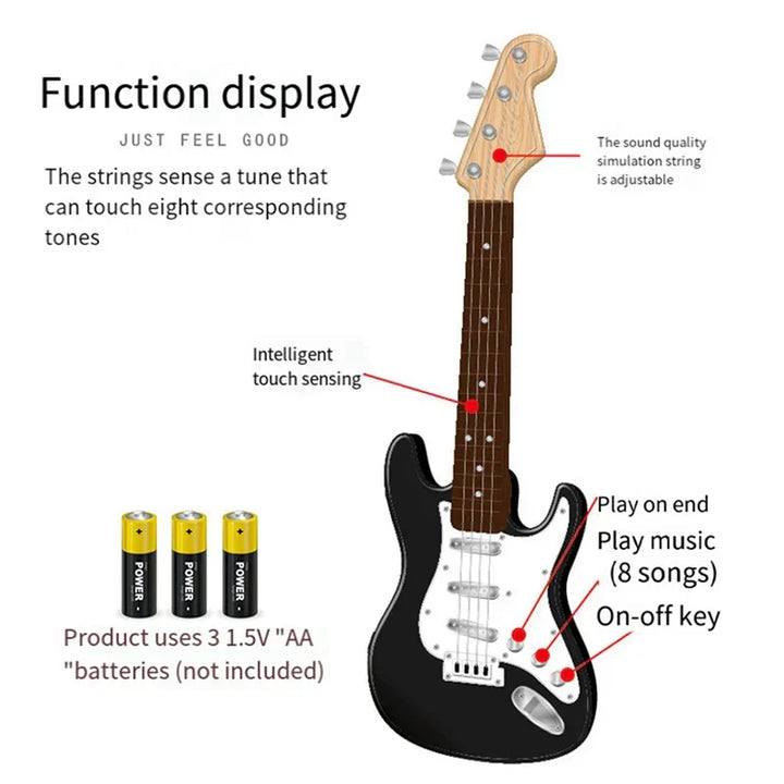 Stornfield | 4-String Kids Electric Guitar Toy - Portable Musical Instrument, Perfect Gift for Young Musicians