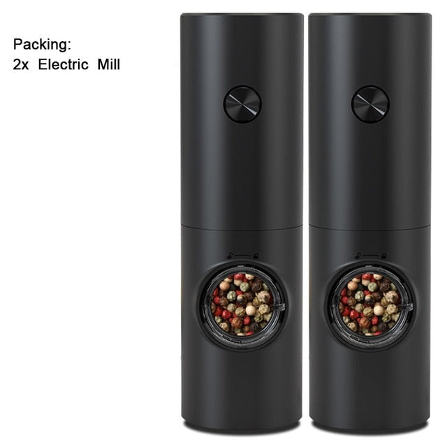 Stornfield | Automatic Electric Salt and Pepper Grinder with LED Light and Adjustable Coarseness - Perfect for Kitchen or Restaurant