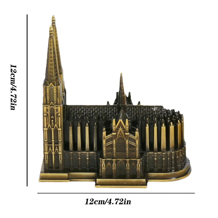 Stornfield | Cologne Cathedral Model Antique Bronze Metal Figurine Germany Architecture World Famous Monuments Decoration