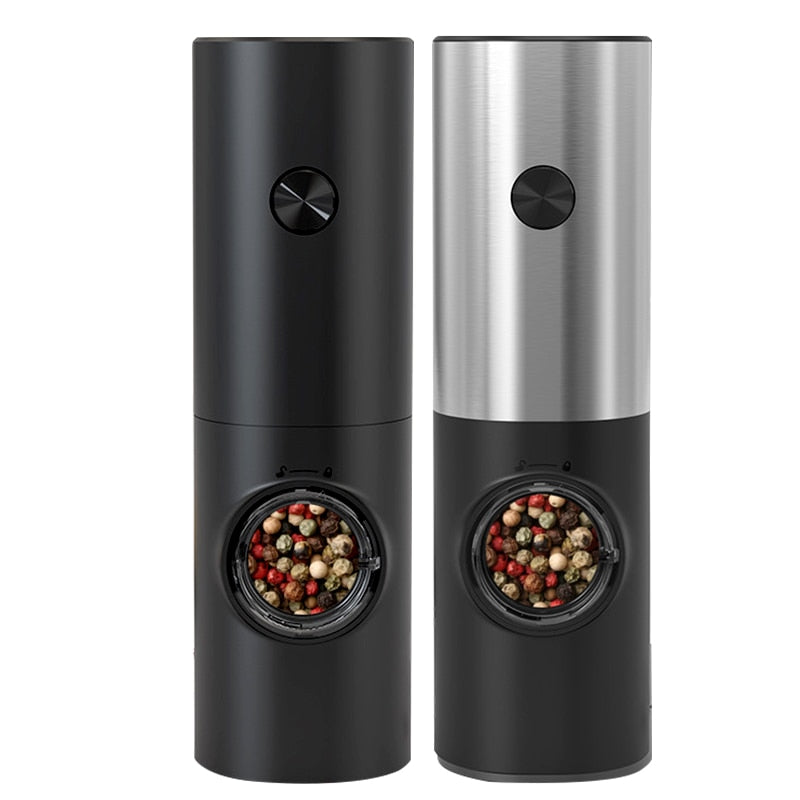 Stornfield | Automatic Electric Salt and Pepper Grinder with LED Light and Adjustable Coarseness - Perfect for Kitchen or Restaurant