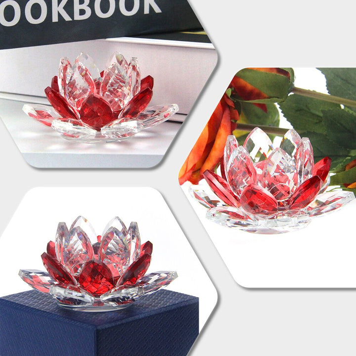 Stornfield | Glass paperweight art lotus flower crystal home decoration ornaments figurines wedding home decor party gifts souvenir