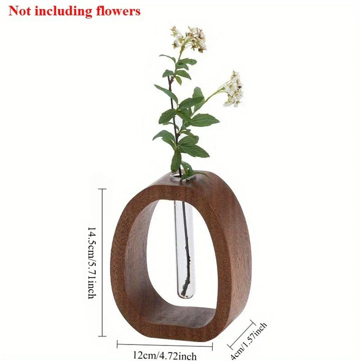 Oval Wood Frame Single Stem Vase | Stornfield