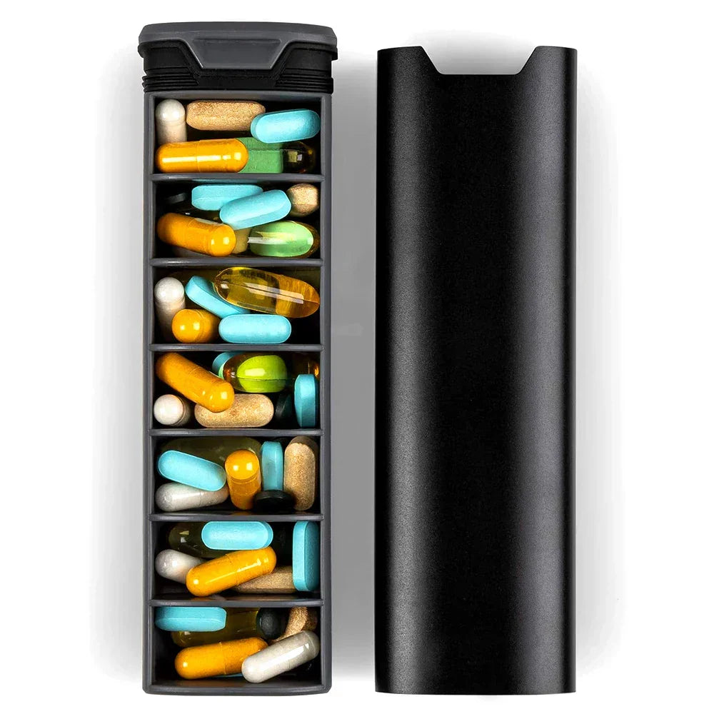 7-Day Medication Organizer – Compact Leakproof Pillbox for Home and Travel | Stornfield