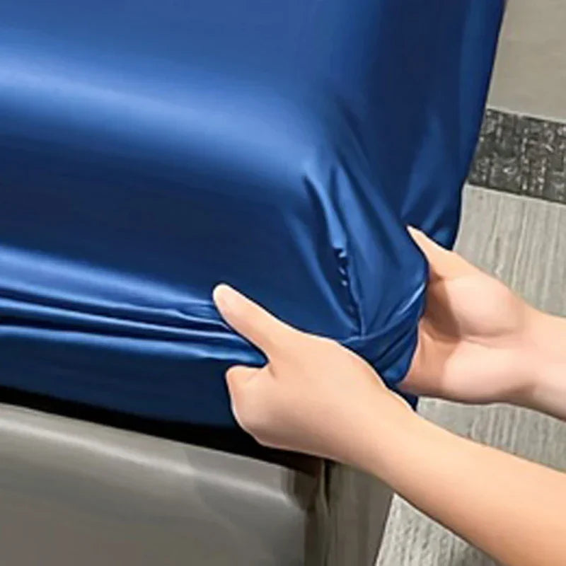 Stornfield | SatinDreams Luxury Fitted Sheet | Silk Satin Sheet | Breathable & Cooling | Wrinkle-Resistant | Easy Care