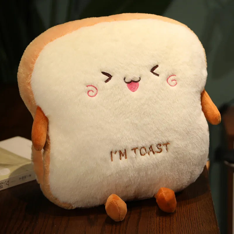 Stornfield | New 1pc 35cm Plush Bread Pillow Soft Food Simulation Toast Soft Doll Warm Cushion Home Decor Kids Toy Birthday Gift