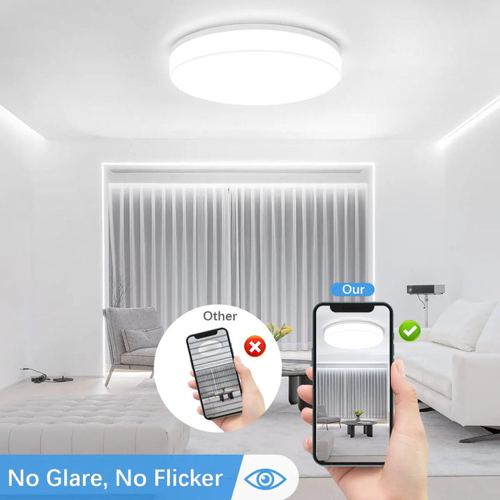 Stornfield | IRALAN Ultra-thin Round LED Ceiling Light - Versatile Lighting for Any Room, 18W to 48W Options