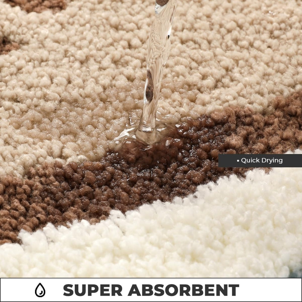 Stornfield | Seaside Footprint Pattern Bath Mat