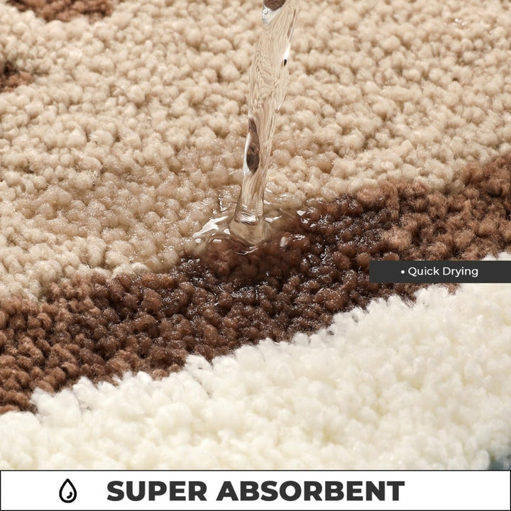 Stornfield | Seaside Footprint Pattern Bath Mat