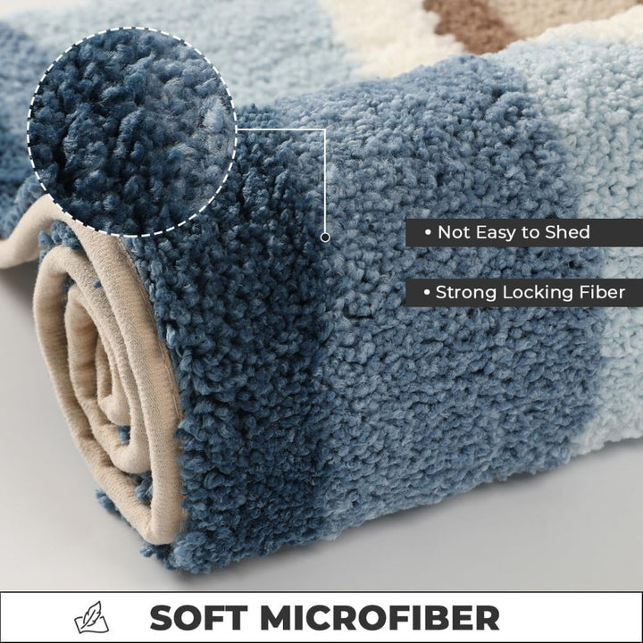 Stornfield | Seaside Footprint Pattern Bath Mat