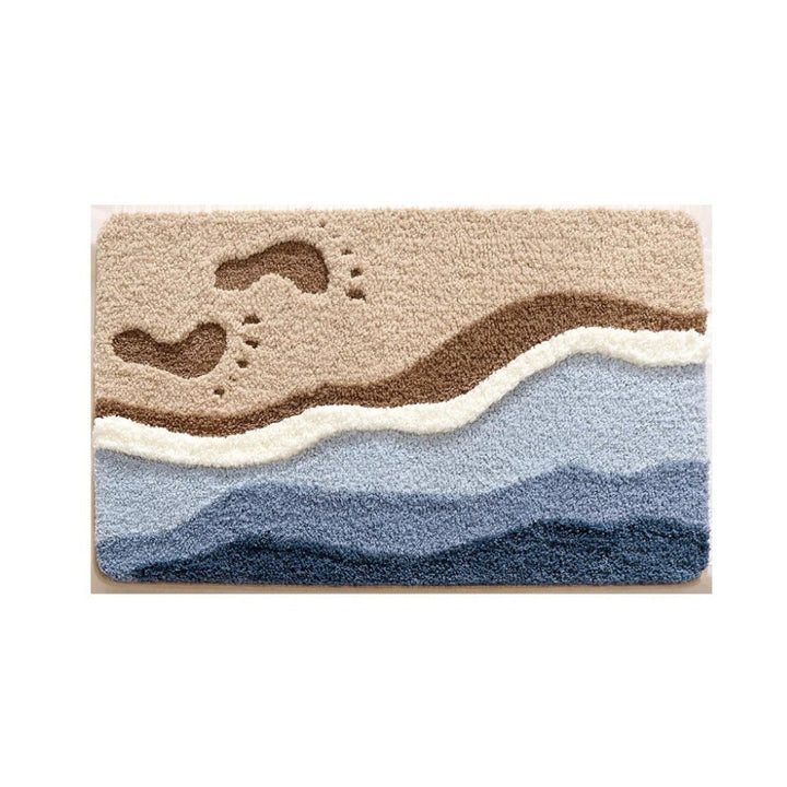 Stornfield | Seaside Footprint Pattern Bath Mat