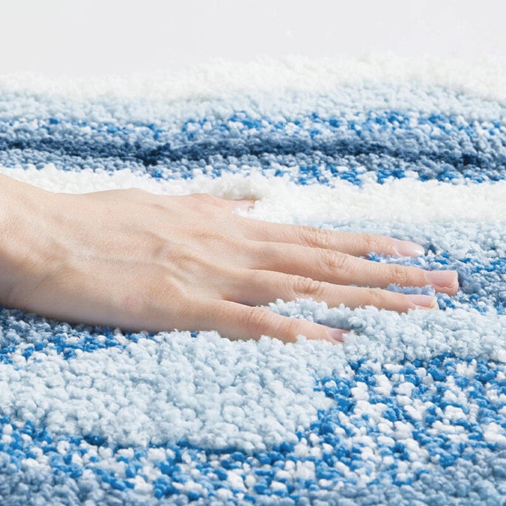Stornfield | Seaside Footprint Pattern Bath Mat