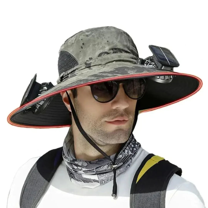 Solar Fan Fisherman's Hat - Solar Energy & USB Charging | Stornfield