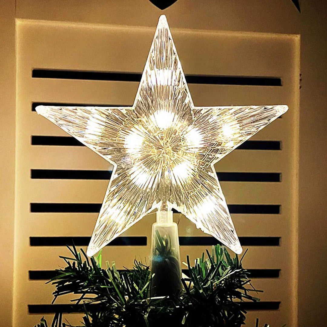 Bright Christmas Star – LED Illuminated Tree Topper for Christmas Tree, Sparkling Christmas Decoration for Festive Lighting and Elegant Decor | Stornfield