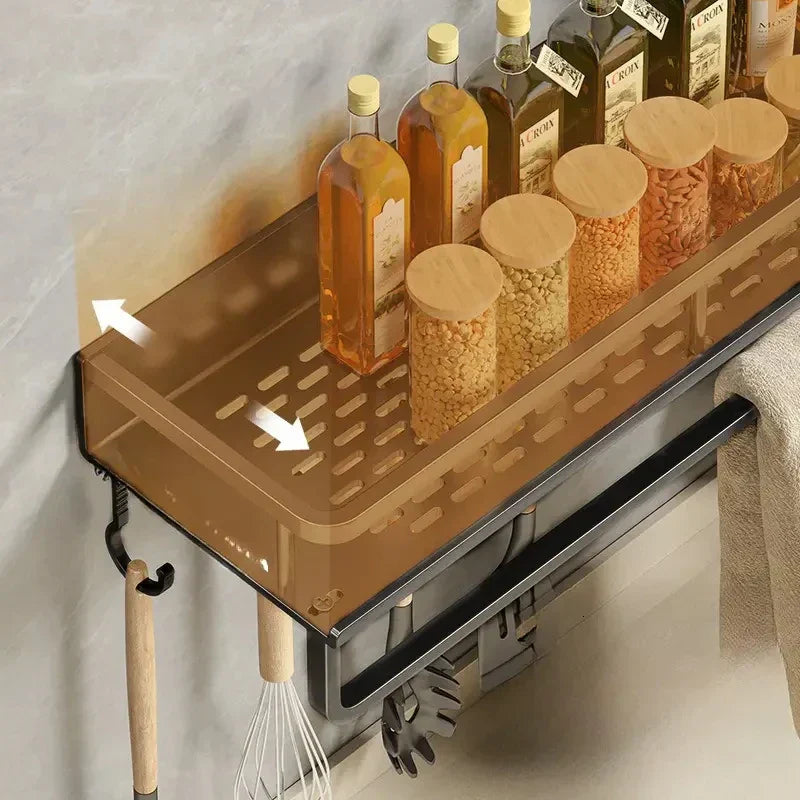 Wall-Mounted Kitchen Rack – Space-Saving and Stylish Aluminum Rack for Kitchen Utensils | Stornfield