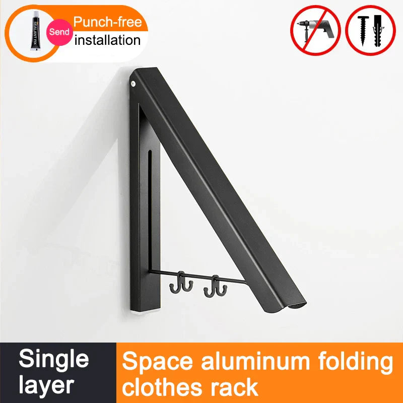 Space Saver FoldaStonrfielde Wall Clothes Aluminum Rack | Stonrfield